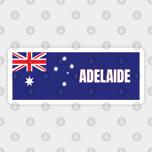 Adelaide City in Australian Flag Sticker by aybe7elf